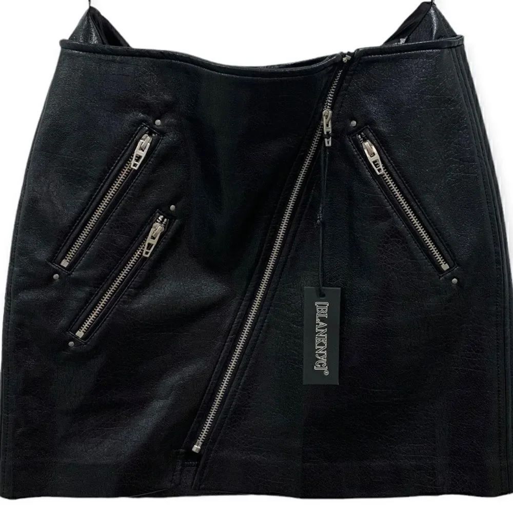 REVOLVE.com Blank NYC moto leather mini skirt, Size 27 NWT